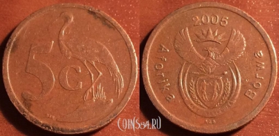 ЮАР 5 центов 2005 года, KM# 291, 057-002