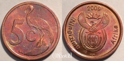 ЮАР 5 центов 2009, см. состояние, 85-003a
