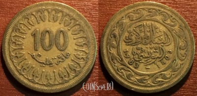 Тунис 100 миллимов 1983 года, KM 309, 41-006