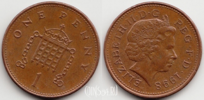Великобритания 1 пенни 1998 года, KM# 986, 55-021