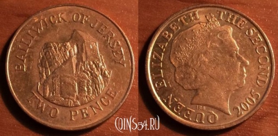 Джерси 2 пенса 2005 года, KM# 104, 043-049