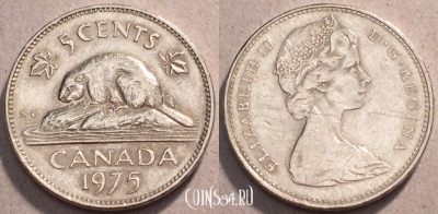 Канада 5 центов 1975 года, KM# 60, 093-120