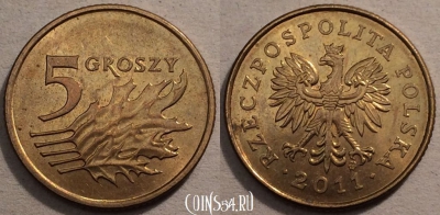 Польша 5 грошей 2011 года, Y# 278, 96-112