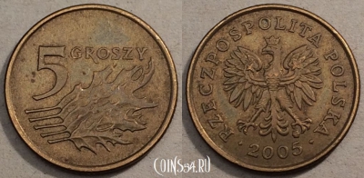 Польша 5 грошей 2005 года, Y# 278, 96-119