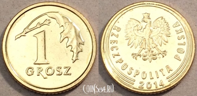Польша 1 грош 2014 года, Y# 923, 096-142