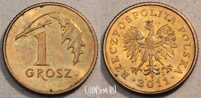 Польша 1 грош 2011 г., Y# 276, 96-143