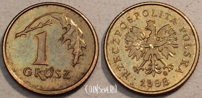 Польша 1 грош 1998 года, Y# 276, 96-144