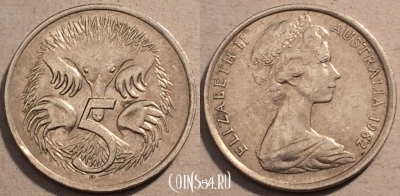 Австралия 5 центов 1982 год, KM# 64, 98-103