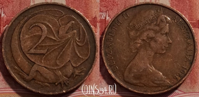 Австралия 2 цента 1966 года, KM# 63, 226-064