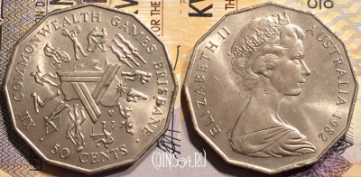 Австралия 50 центов 1982 года, KM# 74, 142-134