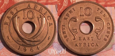 Британская Восточная Африка 10 центов 1964 года, KM# 40,