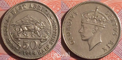 Британская Восточная Африка 50 центов 1948 года, KM# 30