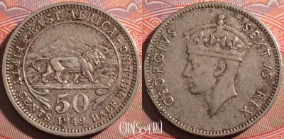 Британская Восточная Африка 50 центов 1949 года, KM# 30