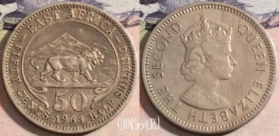 Восточная Африка 50 центов 1963 года, KM# 36, 168-098