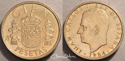 Испания 100 песет 1984 года, см. состояние, 87-061a