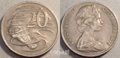 Австралия 20 центов 1975 года, 88-057