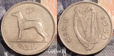 Ирландия 6 пенсов 1959 года, см. состояние, 91-052