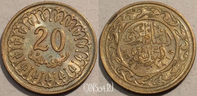 Тунис 20 миллимов 1993 года, KM# 307, 100-018