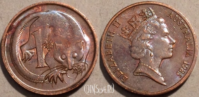 Австралия 1 цент 1985 года, KM# 78, 100-112