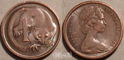 Австралия 1 цент 1966 года, KM# 62, 100-113