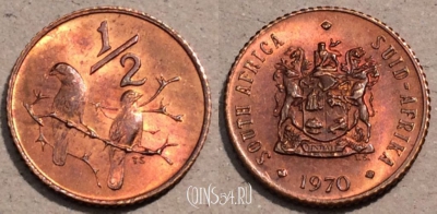 ЮАР ½ цента 1970 года, KM# 81, 104-035