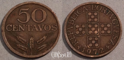 Португалия 50 сентаво 1972 года, KM# 596, 107-017