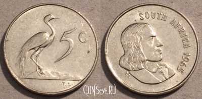 ЮАР 5 центов 1965 года, KM# 67.1, 107-040