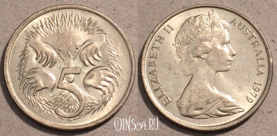 Австралия 5 центов 1979 года, KM# 64, 107-044