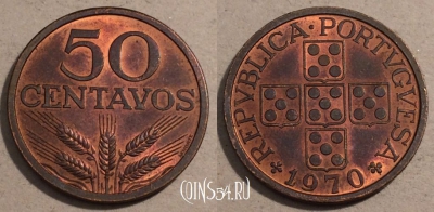 Португалия 50 сентаво 1970 год, KM# 596, 107-115