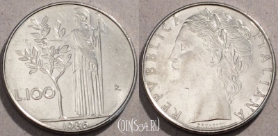 Италия 100 лир 1986 года, KM# 96.1, 92-140