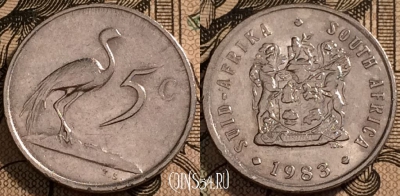 ЮАР 5 центов 1983 года, KM# 84, 94-125