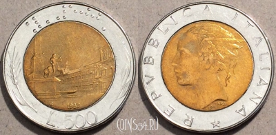 Италия 500 лир 1987 года, KM# 111, 095-052