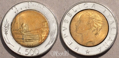Италия 500 лир 1991 года, KM# 111, 095-059
