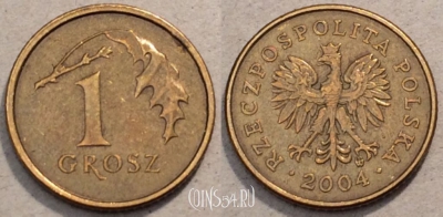 Польша 1 грош 2004 года, Y# 276, 97-006