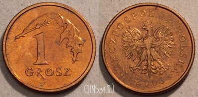 Польша 1 грош 2003 года, Y# 276, 97-012