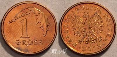 Польша 1 грош 2013 года, Y# 276, 97-020