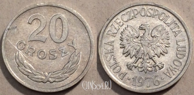 Польша 20 грошей 1976 год Y# A47, 97-061