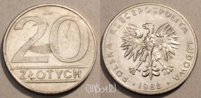 Польша 20 злотых 1988 года, Y# 152.1, 97-132