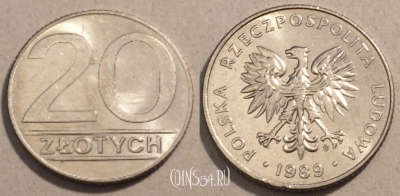 Польша 20 злотых 1989 года, Y# 153.2, 099-062