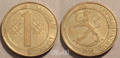 Финляндия 1 марка 1995 года, KM# 76, 099-092