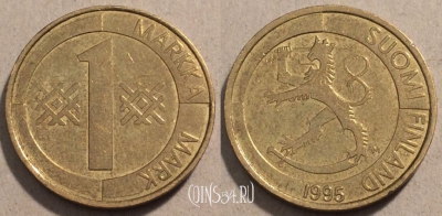 Финляндия 1 марка 1995 года, KM# 76, 099-093