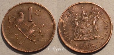ЮАР 1 цент 1973 года, KM# 82, 99-139