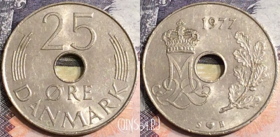Дания 25 эре 1977 года, KM# 861, a075-083