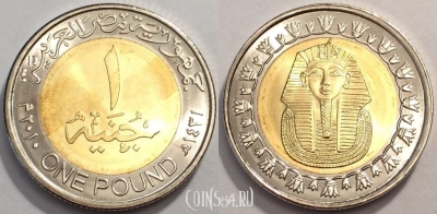 Египет 1 фунт 2010 года, UNC, 74-050b