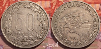 Экваториальная Африка 50 франков 1961 года, KM# 3,