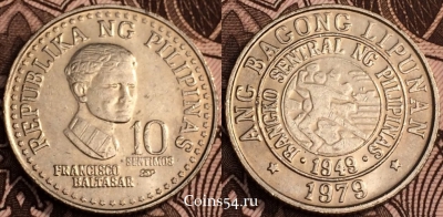 Филиппины 10 сентимо 1979, см. состояние, 63-065a