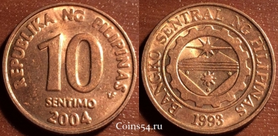 Филиппины 10 сентимо 2004, 58-135