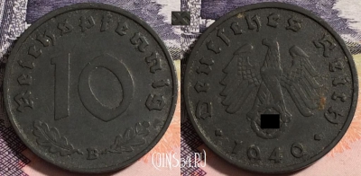 Германия (Третий рейх) 10 рейхспфеннигов 1940 года B,