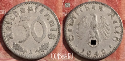 Германия (Третий рейх) 50 рейхспфеннигов 1940 A, 231-018