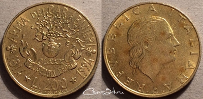 Италия 200 лир 1994 г., см. состояние, 87-023b